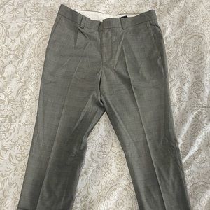 Skinny fit tapered grey dress pants